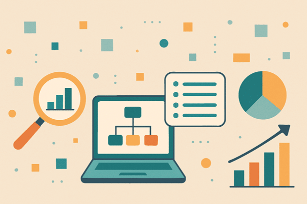 An abstract image, intended to represent the title "7 Tools to Help with Application Rationalization."