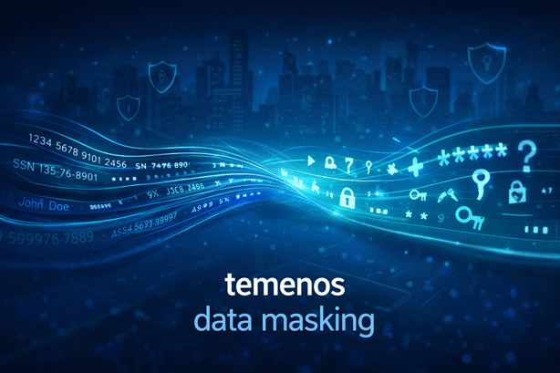 An abstract image to represent the post title about temenos data masking